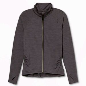 All in Motion - Women's Zip Front Jacket -XS - Dark Gray